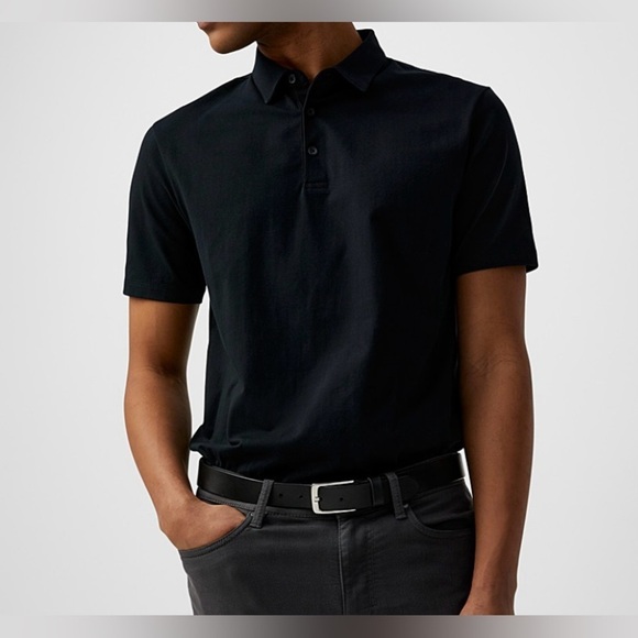 2/40$ Men’s Simon’s Le 31 organic cotton stretchy black polo Sz XL NWT - Picture 1 of 11